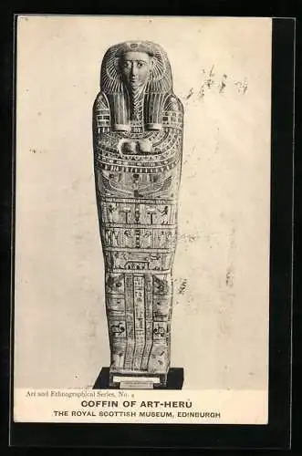 AK Edingburgh, Royal Scotish Museum, Coffin of Art-Heru