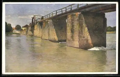 Künstler-AK Brüder Kohn (B.K.W.I) Nr. 712: Alte Steinbrücke