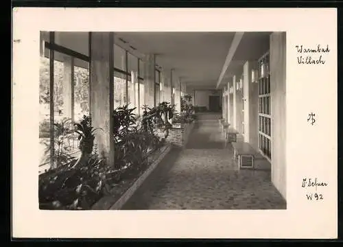 Foto-AK Adalbert Defner: Villach, Warmbad, Gang