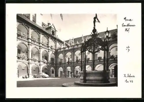 Foto-AK Adalbert Defner: Graz, Landhaus-Hof
