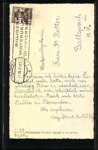 Foto-AK Adalbert Defner: Blick auf das Schloss