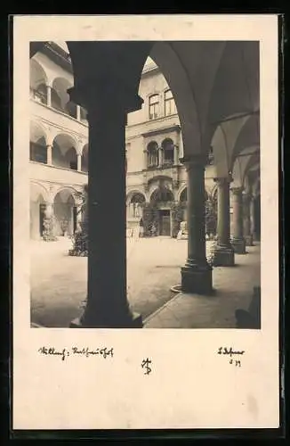 Foto-AK Adalbert Defner: Villach, Rathaushof