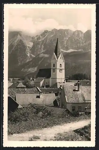 AK Bad Mitterndorf, Ortsansicht mit Kirche