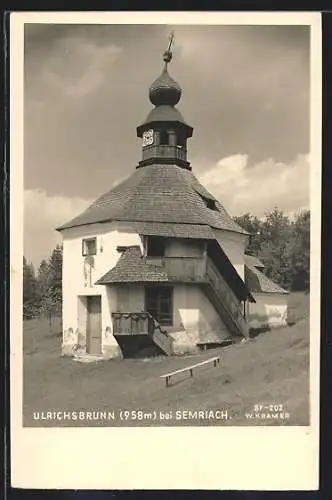 AK Semriach, Ulrichsbrunn, Kirche im Sonnenlicht