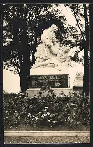 AK Rohrbach /Bgld., Am Kriegerdenkmal