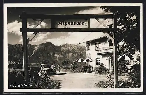 AK Sistrans, Gasthof-Pension Alpenrose, Einfahrt