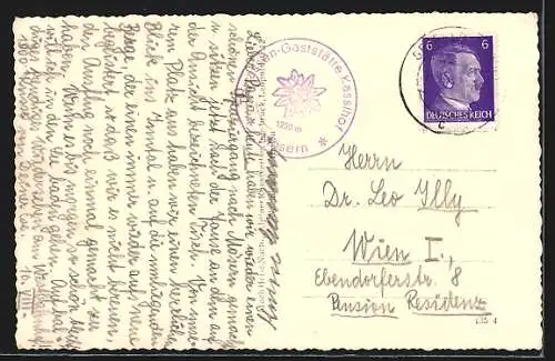 AK Mösern, Blick auf die Terrasse des Cafe Kassl