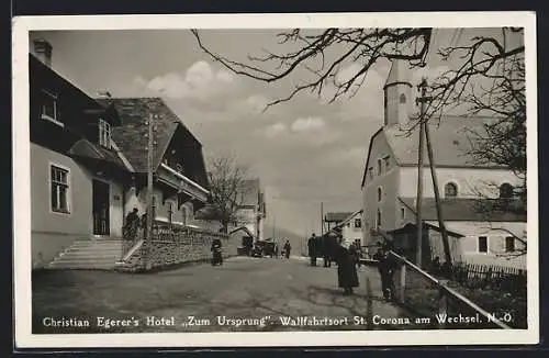 AK St. Corona am Wechsel, Christian Egerers Hotel Zum Ursprung