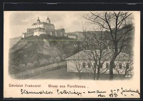 AK Forchtenstein, Blick zur Burg Forchtenau