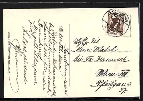 AK Bad Sauerbrunn, Villa Hardig im Frühling