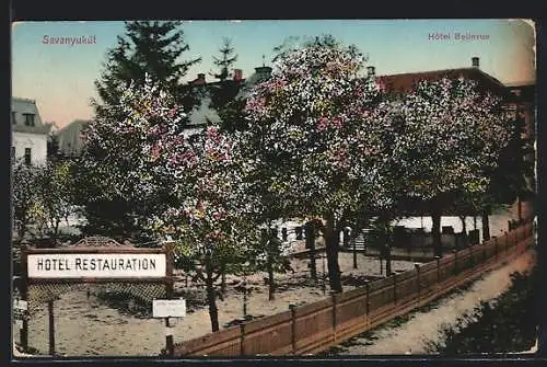AK Bad Sauerbrunn, Hotel Bellevue mit Restaurant