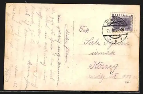 AK Jennersdorf, Ortspartie mit Blick zur Kirche