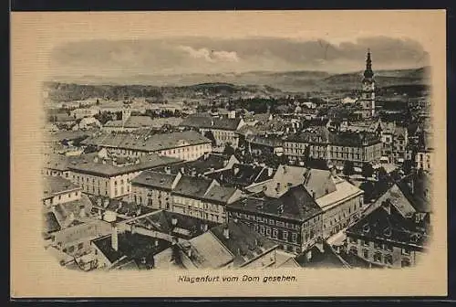 AK Klagenfurt, Ortsansicht vom Dom aus