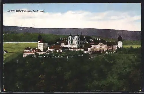 AK Göttweig /Nied.-Oest., Das Stift aus der Vogelschau