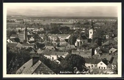 AK Amstetten, Panoramablick aus der Vogelschau