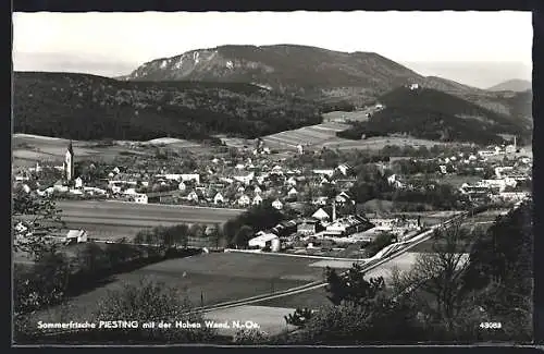 AK Piesting /N.-Oe., Gesamtansicht mit der Hohen Wand