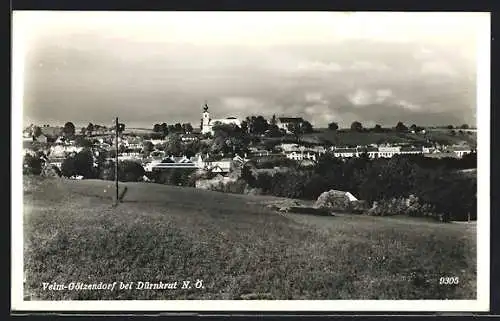 AK Velm-Götzendorf bei Dürnkrut, Gesamtansicht vom Feld aus