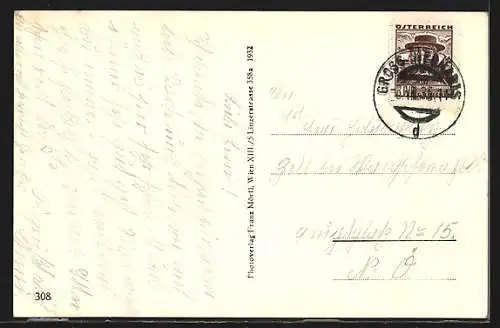 AK Gross Siegharts /N.-Oe., Ortsansicht vom Wasser aus