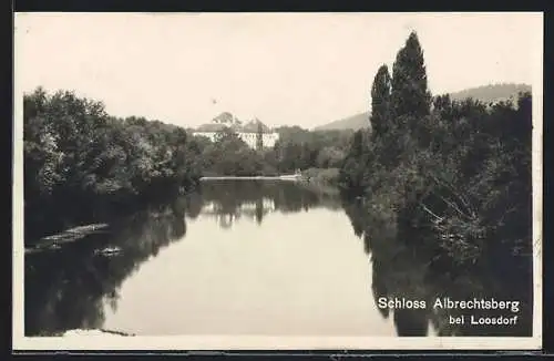 AK Loosdorf, Blick zum Schloss Albrechtsberg