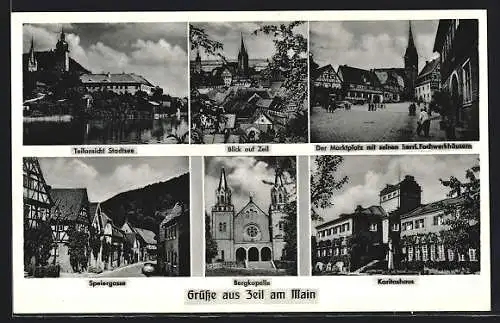 AK Zeil, Speiergasse, Karitashaus, Bergkapelle
