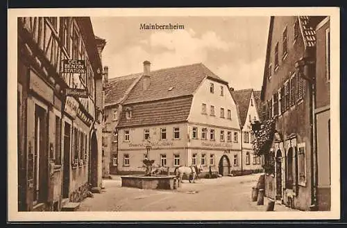 AK Mainbernheim, Gasthof und Brauerei zum Falken