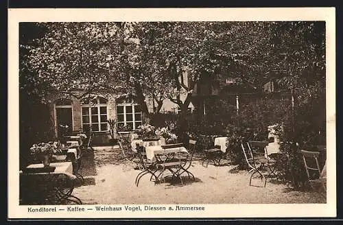 AK Diessen a. Ammersee, Konditorei und Cafe Vogel Hubertus Busch