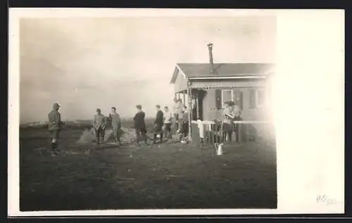 Foto-AK Buchholz /Boppard, Knaben an der Jugendherberge 1924