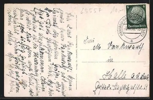 AK Hademarschen i. Holst., Strassenpartie mit Cafe Egge und Geschäft