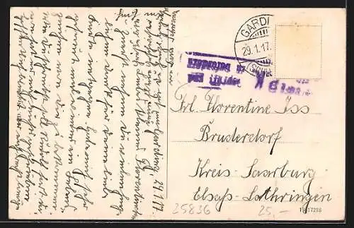 AK Garding, Die Parkstrasse im Herbst