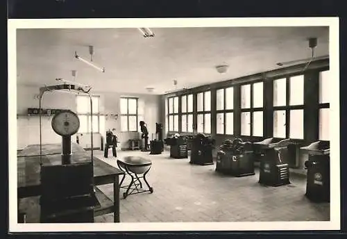 AK Augsburg, Fachschule des Fleischerhandwerks, Proviantbachstrasse 7, Arbeitsraum