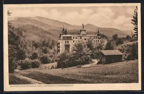 AK Ortmann /N.-Ö., Sanatorium Wienerwald, Nordansicht