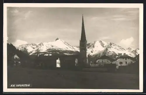 AK Hofgastein, Ortspartie mit Kirche