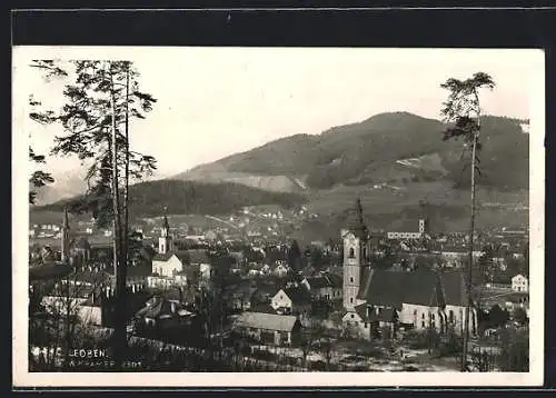 AK Leoben, Teilansicht mit Kirche