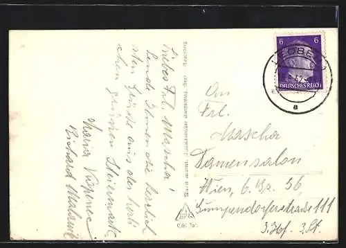 AK Leoben, Teilansicht mit Kirche