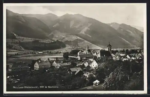 AK Mautern /Steiermark, Teilansicht mit Kirche