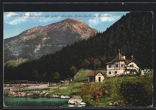 AK Böckstein, Alpen-Cafe-Restaurant zur oesterreichischen Evian-Quelle