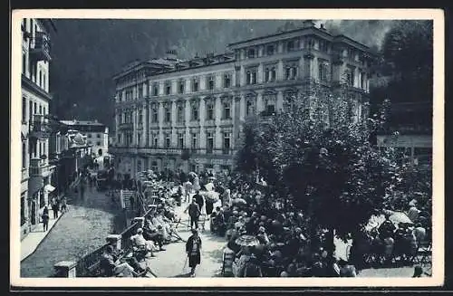 AK Badgastein, Kurmusikplatz mit Hauptstrasse