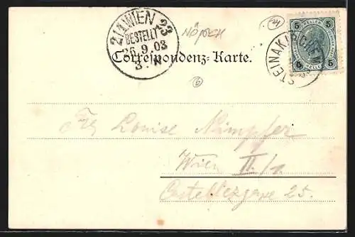 AK Steinakirchen a. Forst, Teilansicht mit Kirche