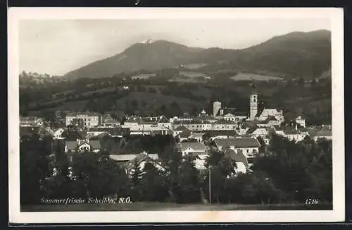 AK Scheibbs /N.-Ö., Teilansicht mit Kirche