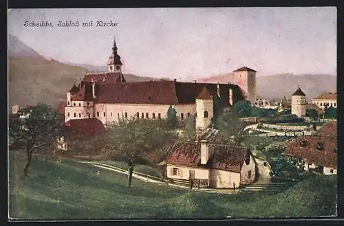 AK Scheibbs, Schloss mit Kirche