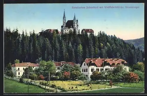 AK Judendorf-Strassengel, Sanatorium mit Blick zur Wallfahrtskirche Strassengel