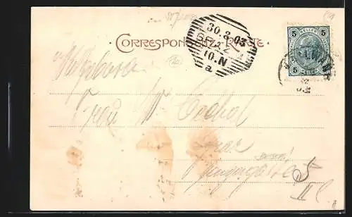 AK Kallwang, Teilansicht mit Bergen