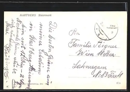 AK Hartberg, Ortsansicht mit der Kirche