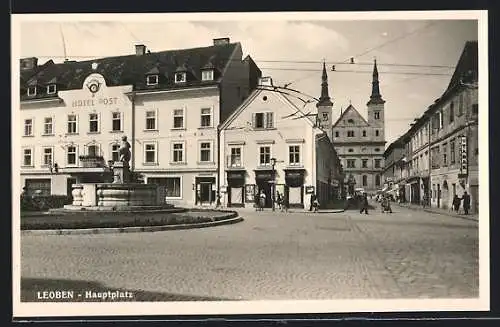 AK Leoben, Das Hotel Post an der Hauptstrasse