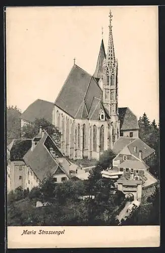 AK Maria Strassengel, Blick auf die Kirche