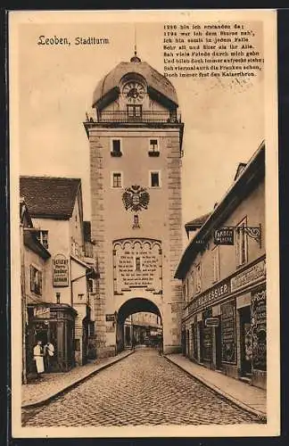 AK Leoben, Gebrüder Griessler Spedition am Stadtturm