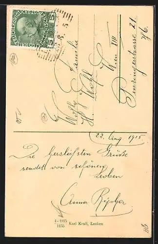 AK Leoben, Gebrüder Griessler Spedition am Stadtturm