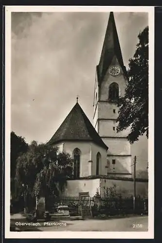 AK Obervellach, Blick zur Pfarrkirche