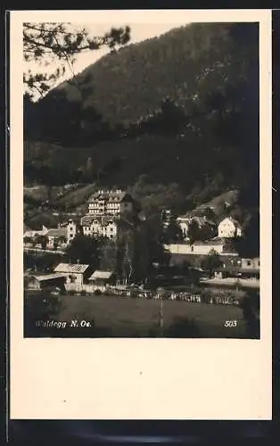 AK Waldegg /N.-Oe., Ortsansicht am Bergfuss