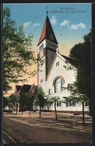 AK Wiener Neustadt, Grabnerring mit evang. Kirche